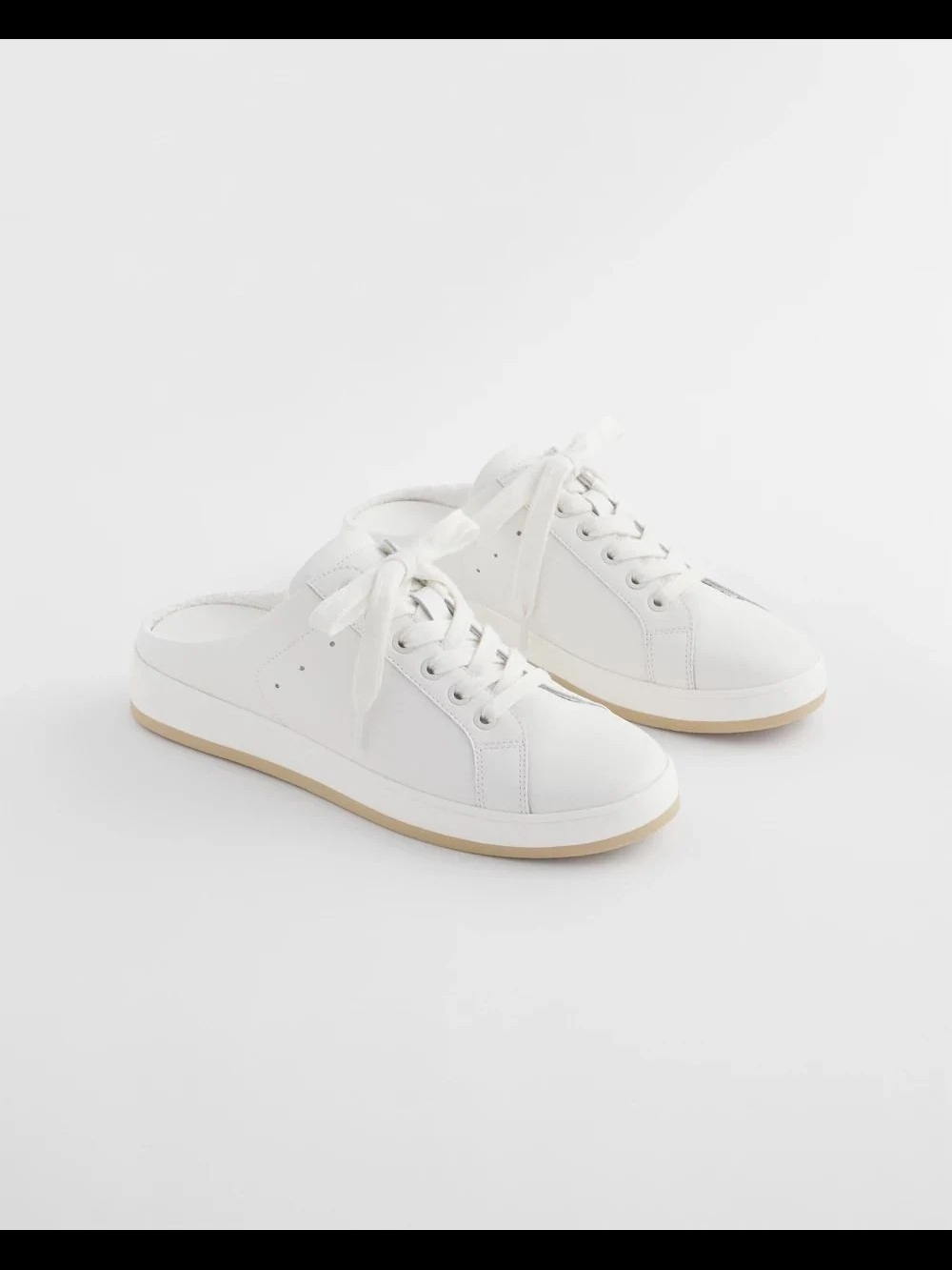 Chico's White Lace-Up Slide Sneakers  Size 10